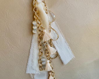 Gold Bag Charm Keychain Holder High End Bag Accessory for Bag Purse Charms For Purse Keychains for Handbag Charms Crystal Charm Key chain