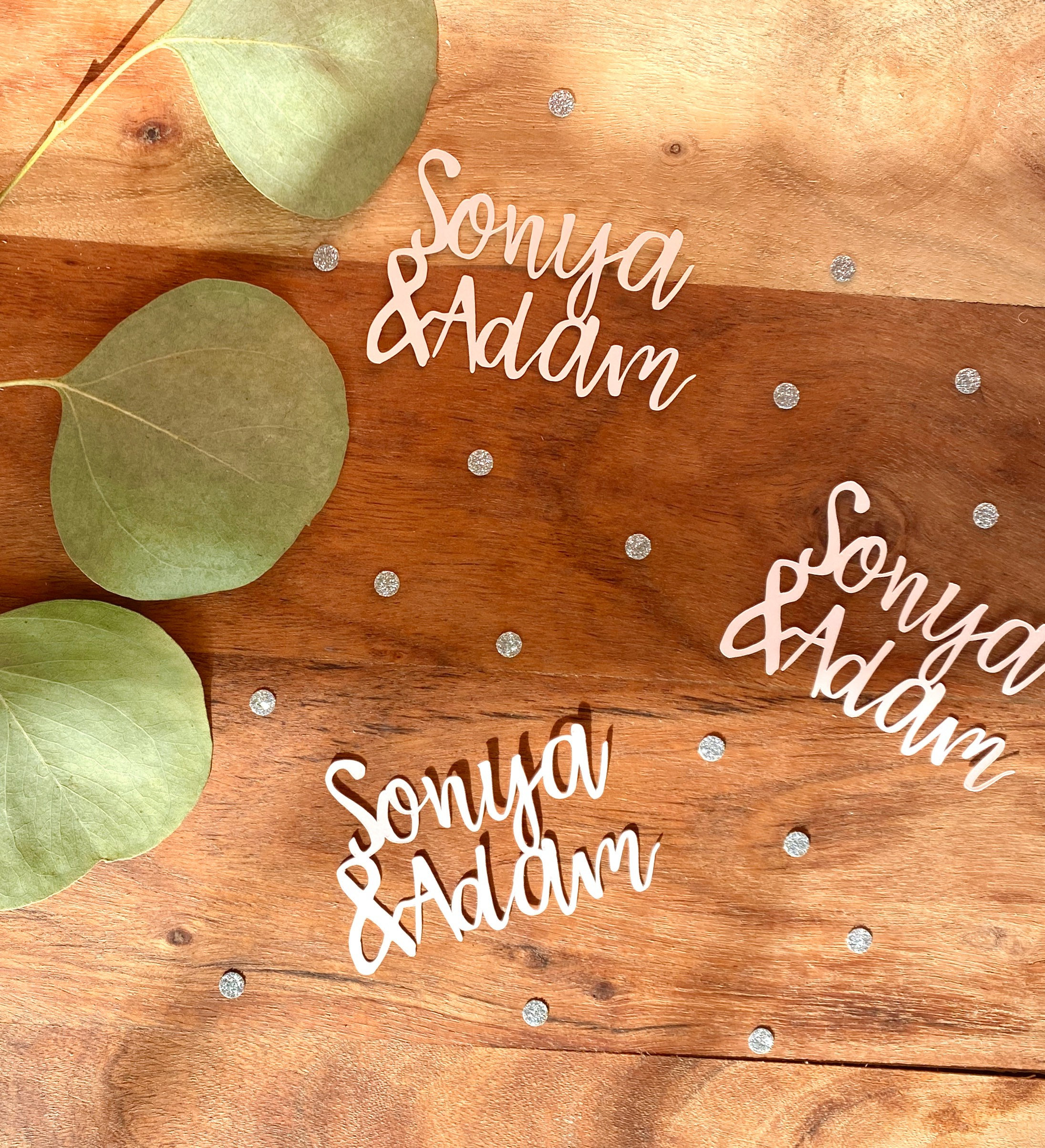 Name Confetti Personalized Confetti Glitter Confetti Bridal Etsy
