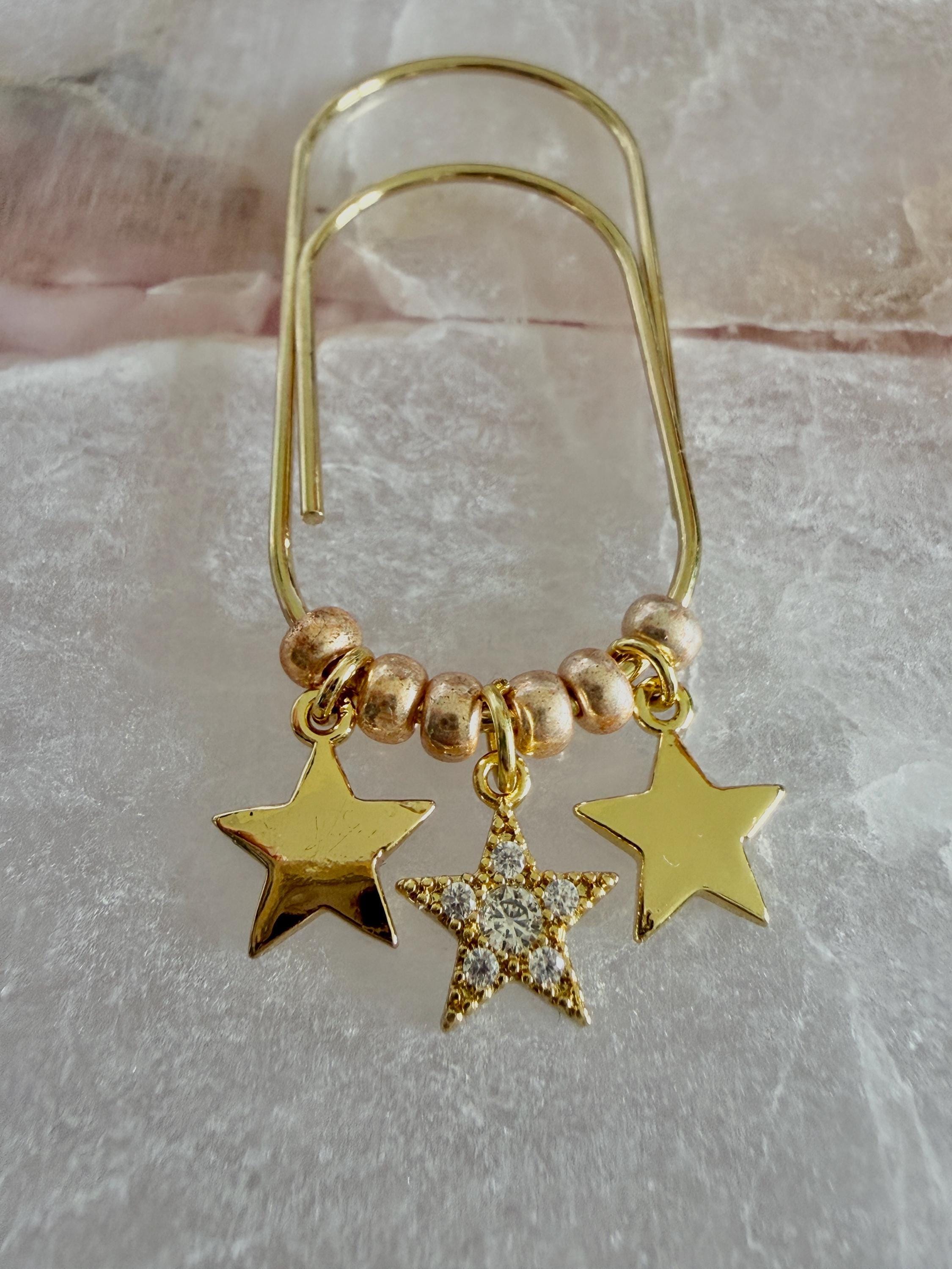 Star Paperclip Gold Star Paper Clip Bookmark: Cute Planner and Journal Accessory - Etsy