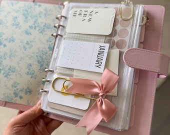 Bandeja de entrada del planificador, panel de control, tarjetas de bolsillo A6 para planificación, insertos para la bandeja de entrada del diario A5, insertos para planificación, accesorios para el planificador, pestañas para secciones del planificador.