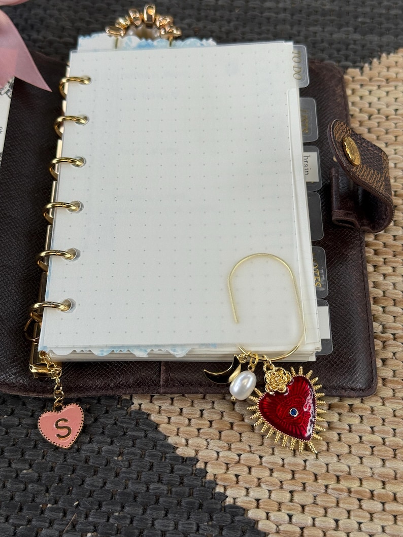Planner Paper Clip | Gold Halloween Bookmark for Journal | Accessories | Cute Spooky Planning Accessory | Book Placeholder Charm Eye Charm image 4