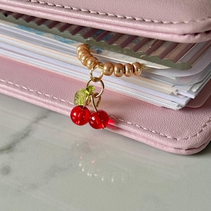 Planner paperclip kersen bladwijzer voor dagboekaccessoires Schattig schattig planningsaccessoire | Vergulde boekbedel bloem bladwijzer lente