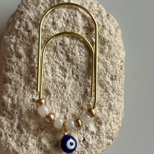 Planner Paper Clip | Gold Plated Evil Eye Bookmark for Journal | Accessories | Cute Adorable Planning Accessory | Book Placeholder Charm