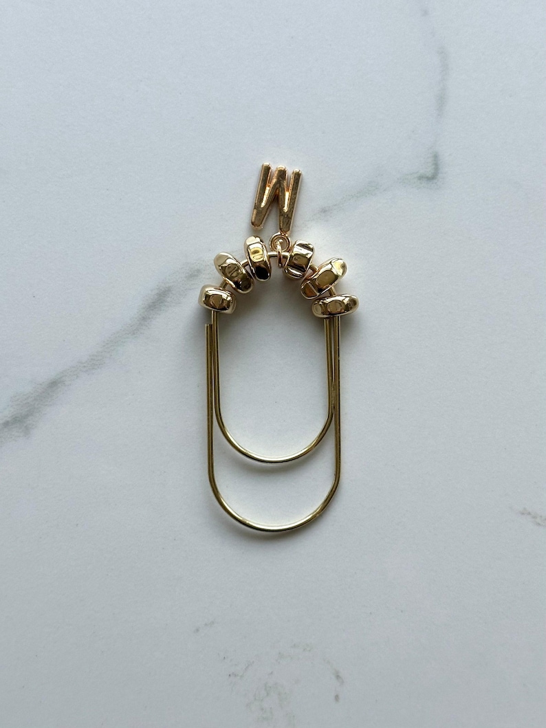 Planner Paper Clip | Initial Silver Bookmark for Journal | Accessories | Cute Adorable Planning Accessory | Book Placeholder Charm | image 4
