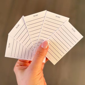 Printed To Do List Mini Planner Cards | Insert Cards for Journal Dashboard Pocket | Minimal Mini Stylish Insert Cards for Dashboard | Inbox