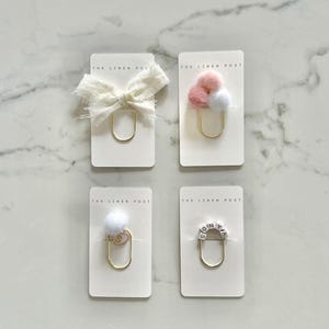Planner Paper Clip | Initial Silver Bookmark for Journal | Accessories | Cute Adorable Planning Accessory | Book Placeholder Charm | image 5