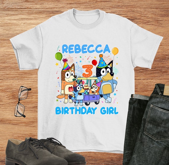 Personalized Bluey Birthday T-shirt for 