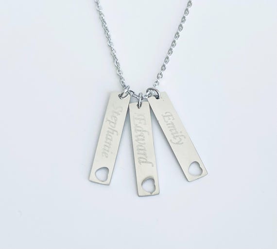 Personalized Stainless Steel Bar Custom Engraved Name