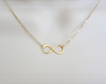 Infinity Necklace. Gold Infinity Necklace. Gold Filled Jewelry. Gold Over Silver Infinity. Bridal. Friendship Necklace. Gift for Her. BFF