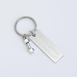 Personalized Dumbbell Key Chain. Customized Stainless Steel Tag. Fitness Key Chain. Crossfit Key Chain. Exercise Key Chain.Workout Key Chain