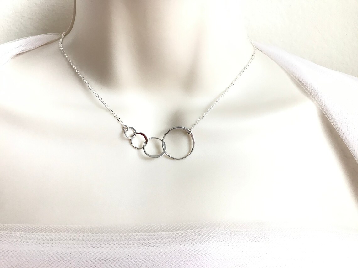 4 Generations Necklace. Sterling Silver Circle of Life - Etsy