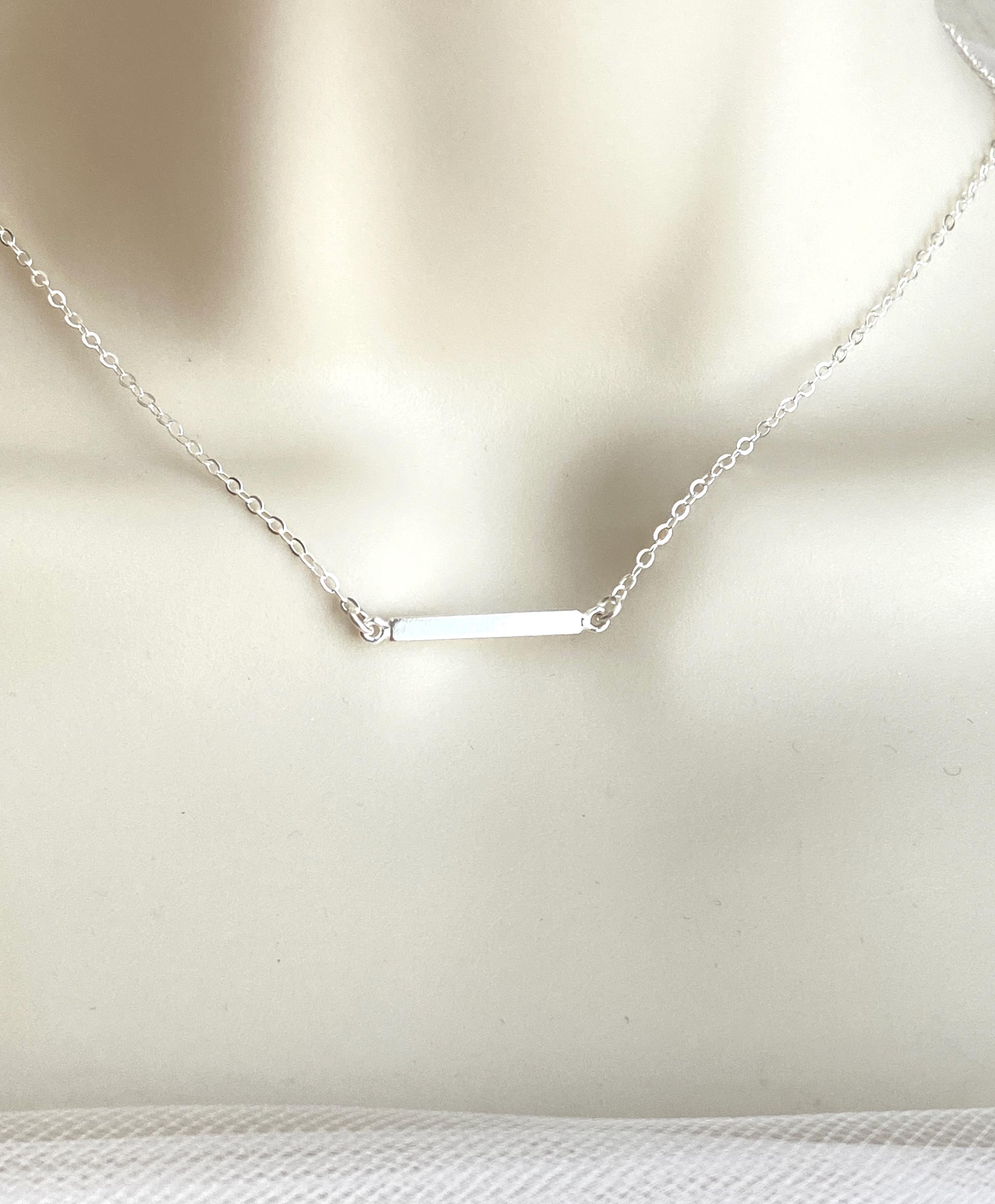 Womens Bar Necklace Sterling Silver - Etsy Womens Bar Necklace Sterling Silver - Etsy