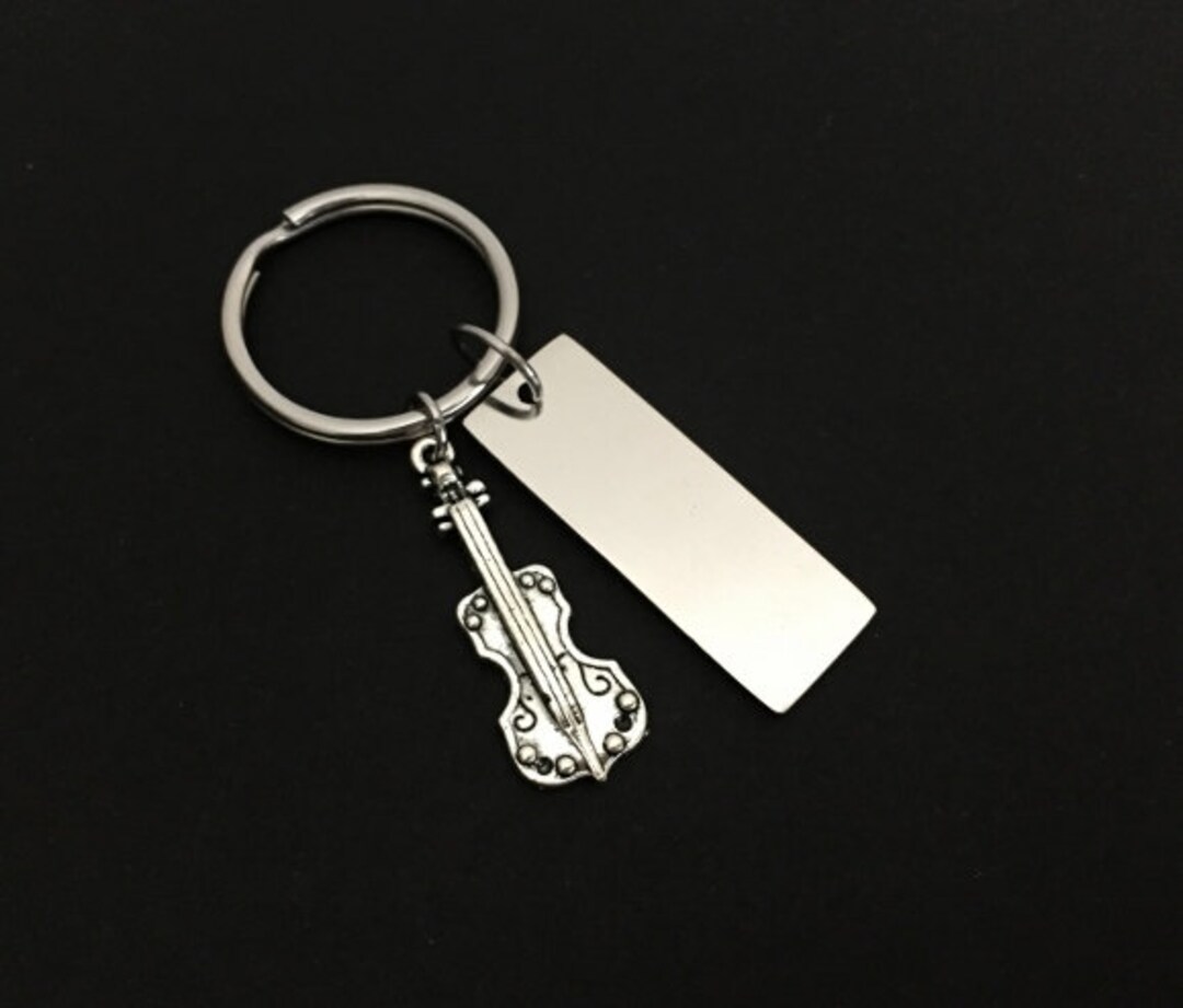 Personalized Music Key Chain. Customized Music Instrument Key Etsy