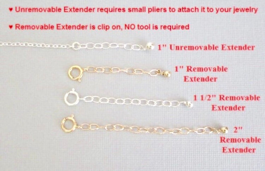 Necklace Extender, Bracelet Extender, Adjustable Length Chain Extender,  Necklace and Bracelet Add-on, Leilajewerlyshop, N240 