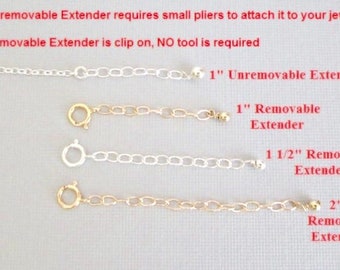 Add On Extender. Rose Gold.Gold Filled. Sterling Silver. Adjustable Extender Chain.Removable Extender.Make Your Necklace Or Bracelet Longer