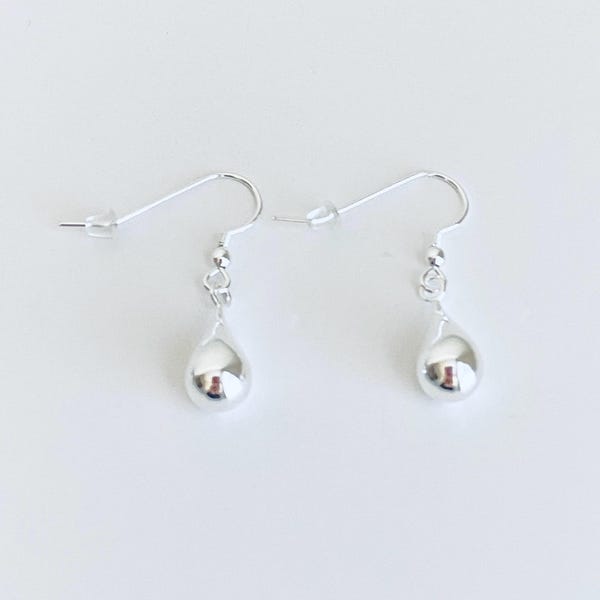 Sterling Silver Tear Drop Earrings. Dangle Jewelry. Tear Drop Earrings. Sterling Silver Earrings. Fancy Tear Drops. Gift for Her