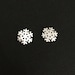 Small Sterling Silver Snowflake Studs. Silver Snowflake Earrings. Gift for Her. Everyday Earrings. Snowflakes Studs. Christmas Stocking Gift 