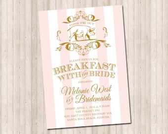 Come Pig Out - Breakfast -  Brunch - Luncheon with the Bride in pink and gold
