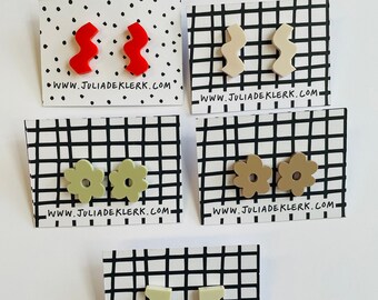 Sample Sale - Abstract Stud Earrings - Acrylic earring sale