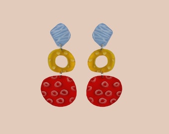 Dotty Earring - Textured Earring - Yayoi Kusama - Arty Earrings - Statement Earrings - Acrylic Earrings