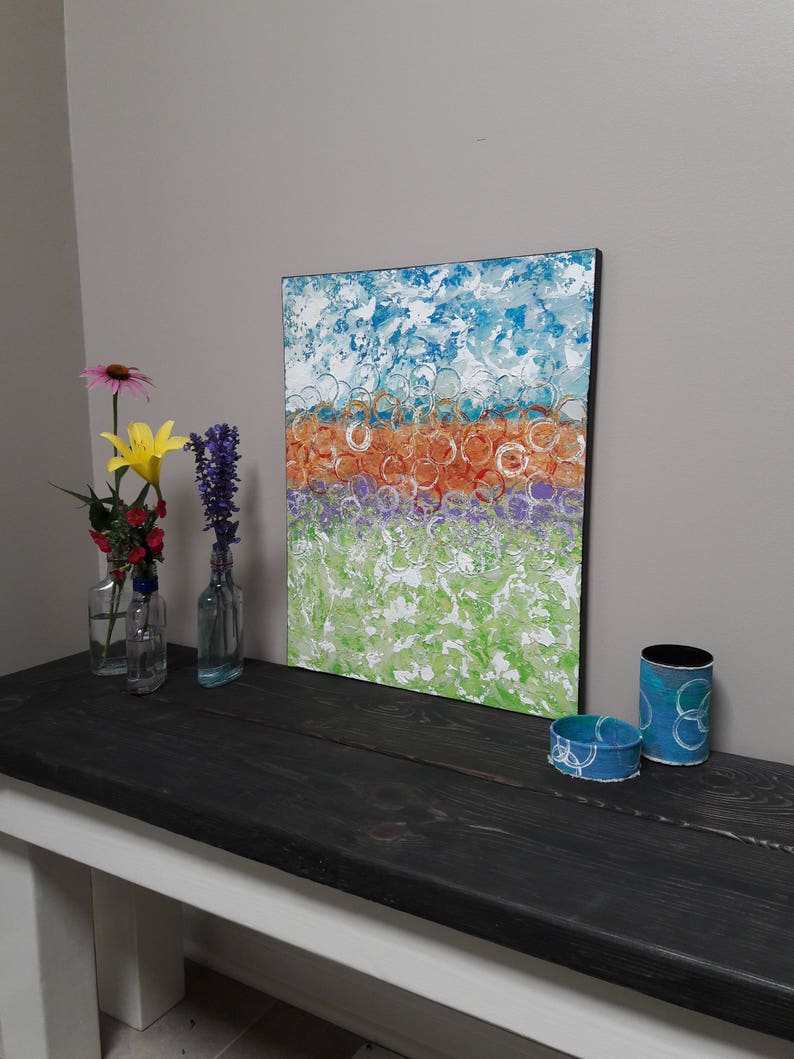 Abstract Wall Art Acrylic Painting Original Art 16x20 Canvas Etsy