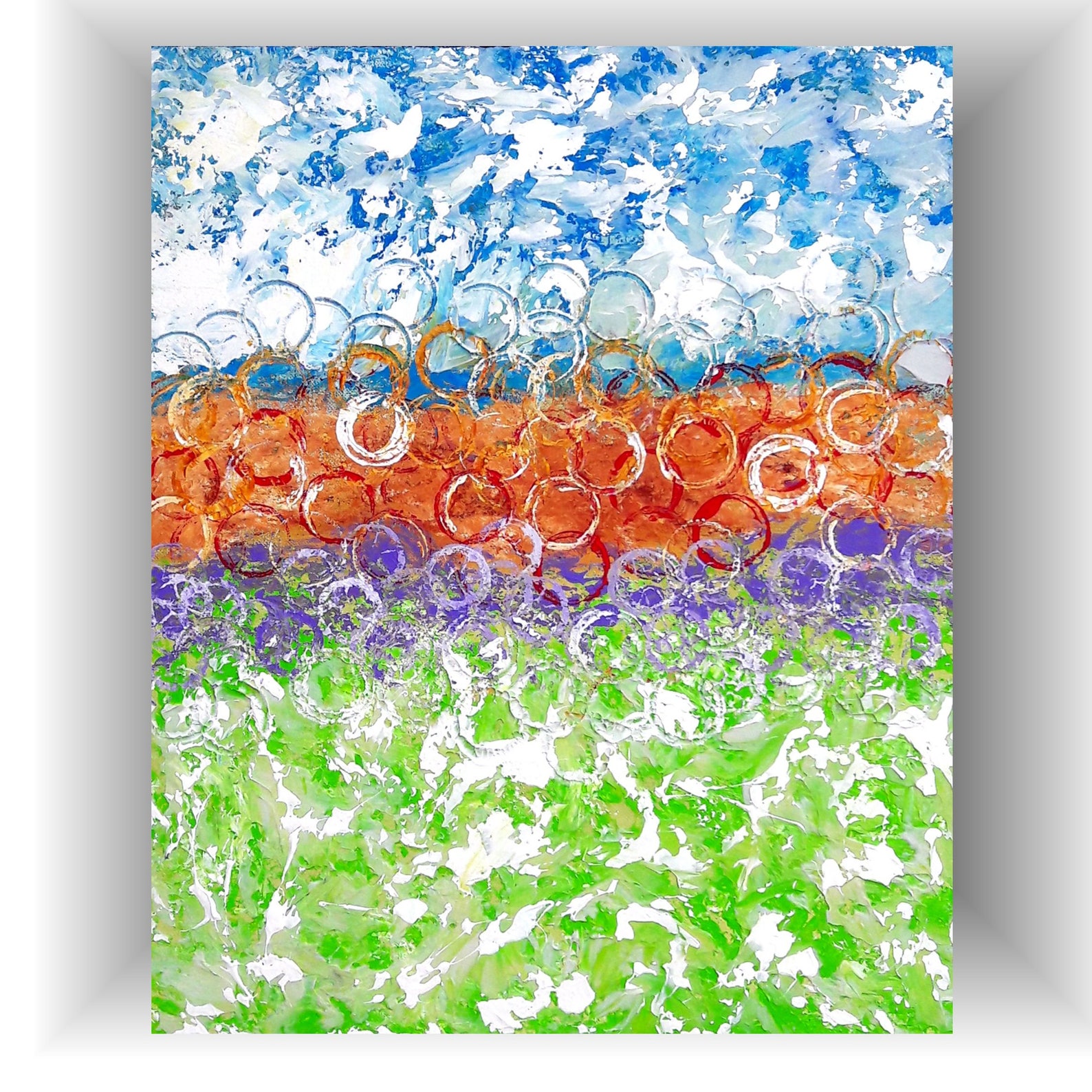 Abstract Wall Art Acrylic Painting Original Art 16x20 Canvas Etsy