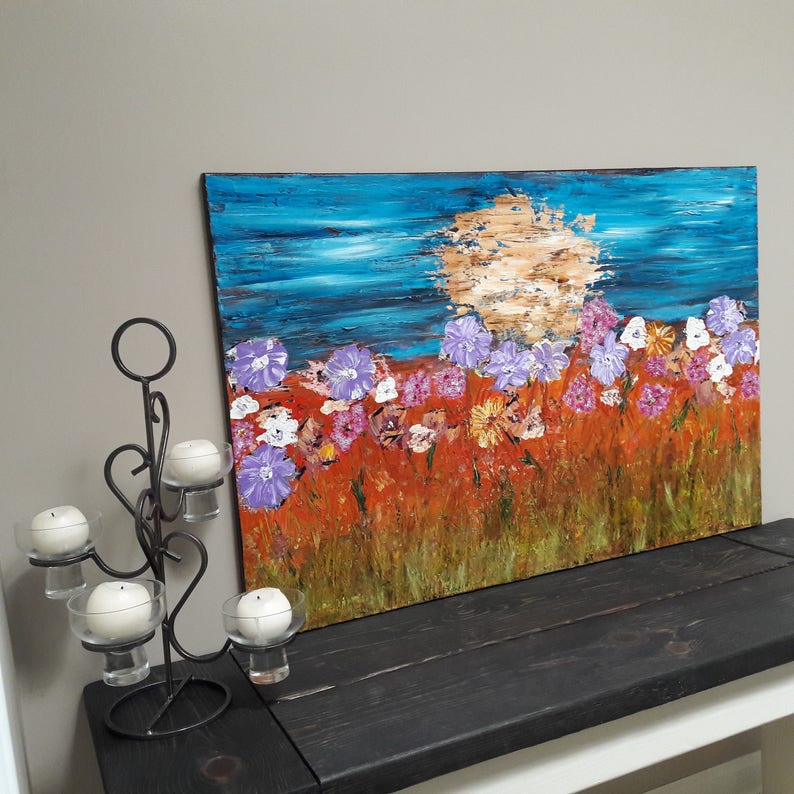 Acrylic Painting Home Decor Wall Art Original Painting Impasto Etsy