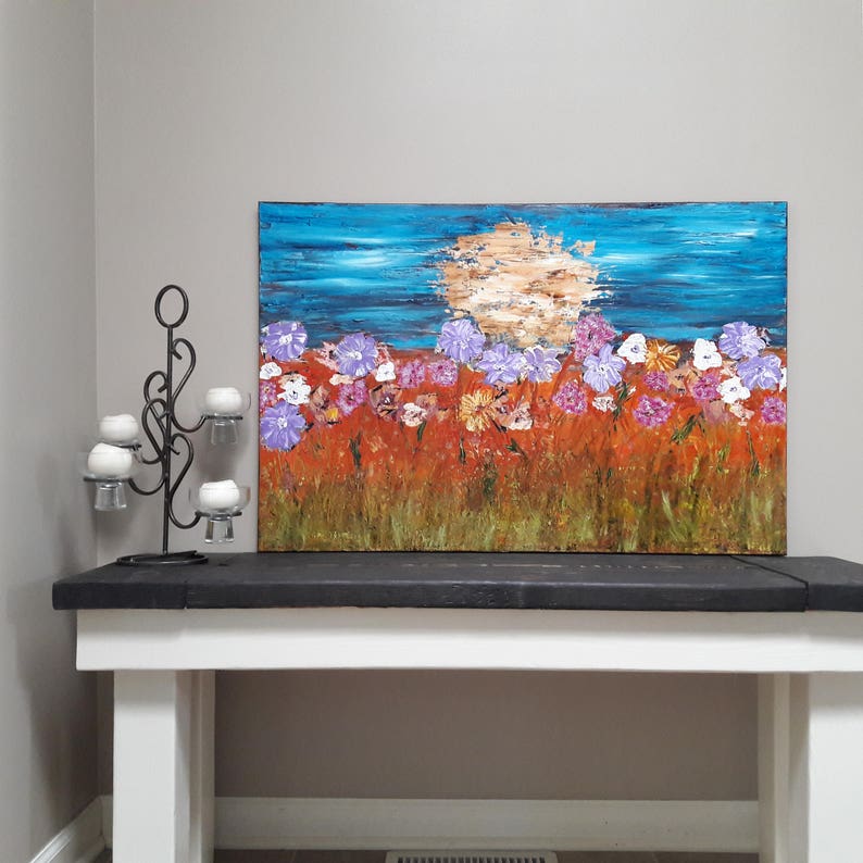 Acrylic Painting Home Decor Wall Art Original Painting Impasto Etsy