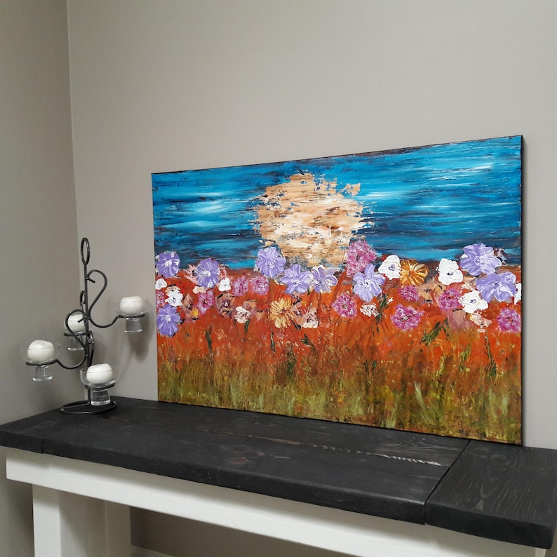 Acrylic Painting Home Decor Wall Art Original Painting Impasto Etsy