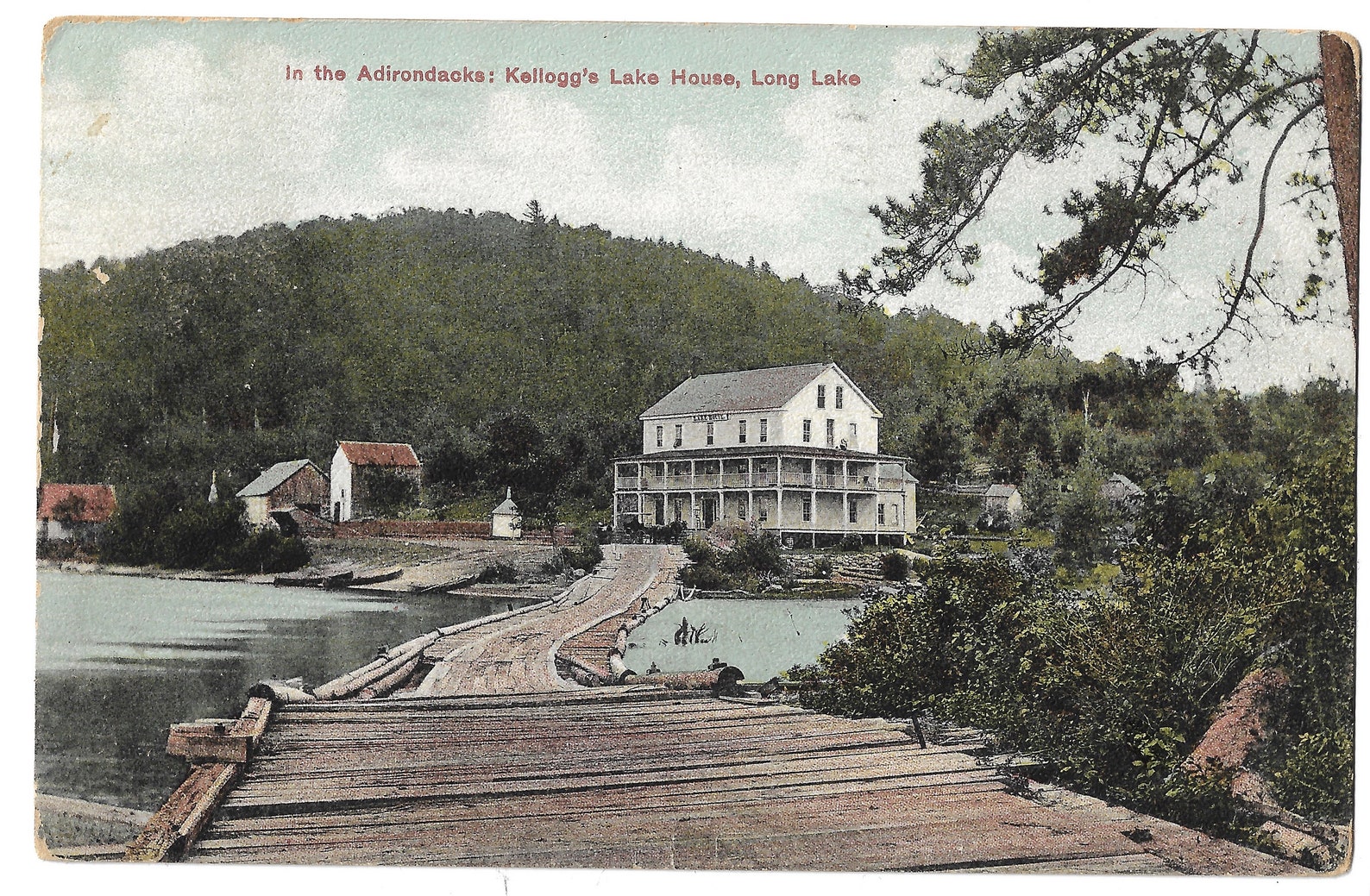 Kellogg's Lake House Long Lake New York Antique Etsy