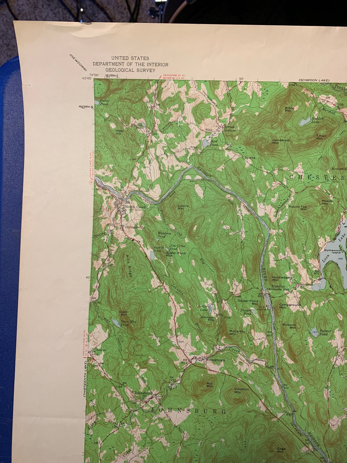 North Creek Quadrangle NY Original 1960 Vintage USGS Etsy