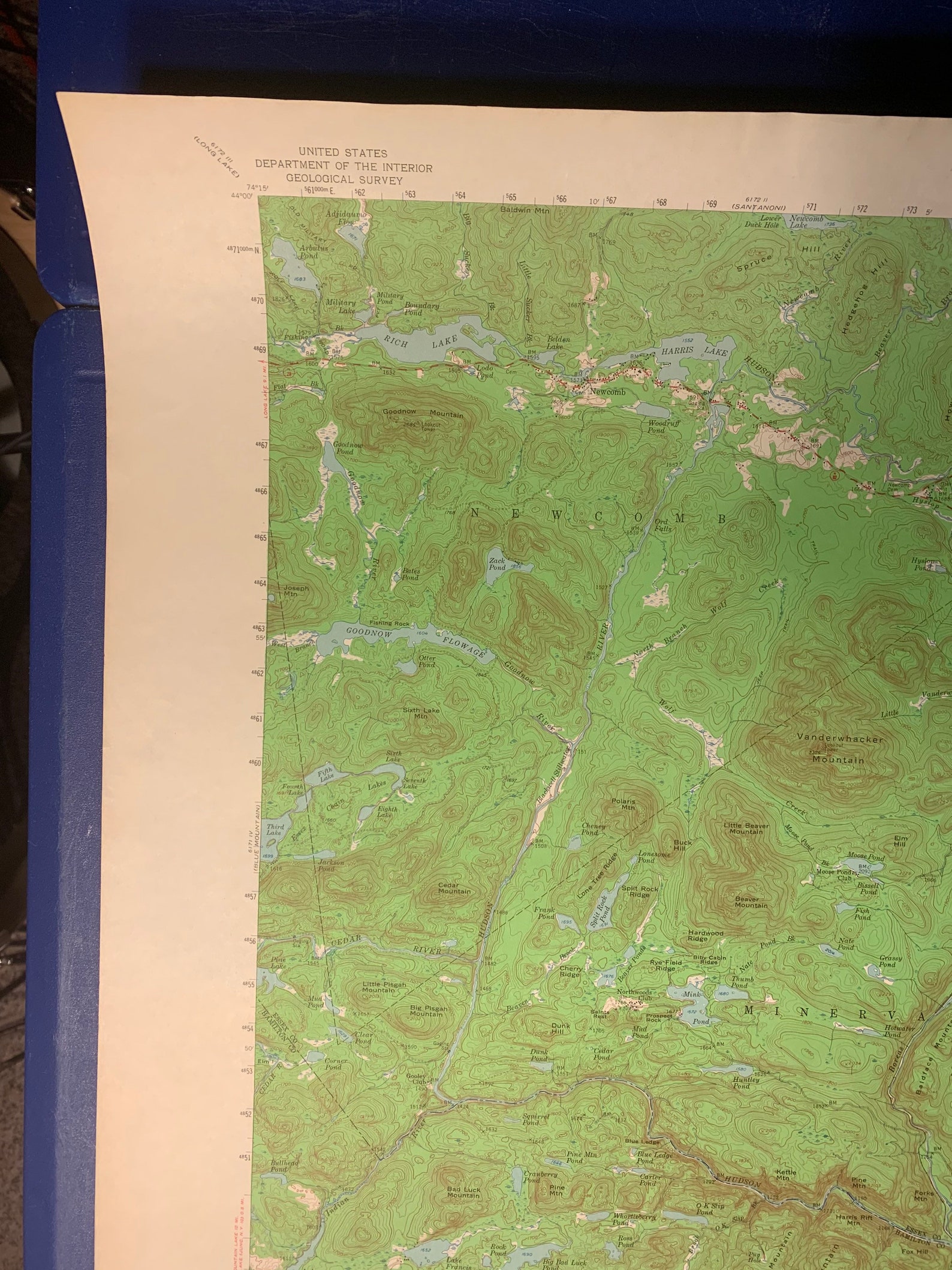 Quadrangle NY Original 1964 Vintage USGS Topographic Etsy