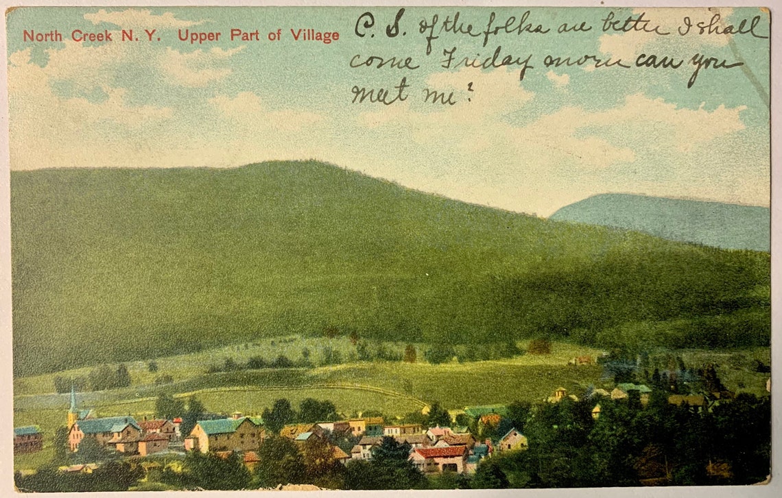 North Creek NY Upper Part of Village Antique Adirondacks Etsy