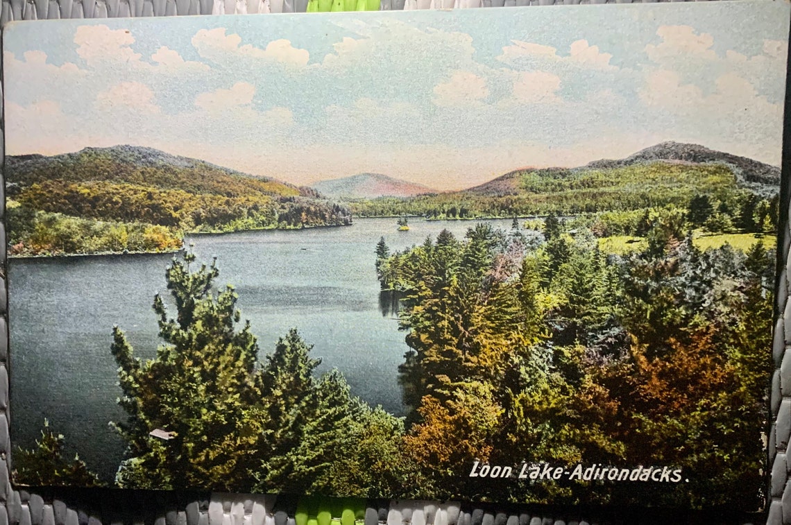 Loon Lake Adirondacks NY Antique New York Postcard Etsy