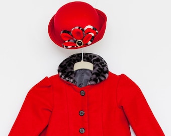 1950's Inspired Girls Coat and Hat