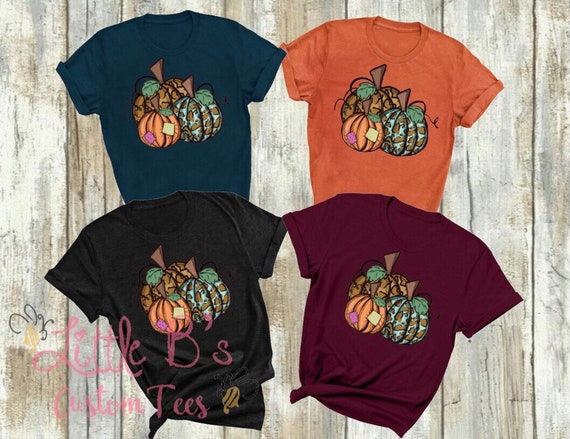 Stacked Leopard Pumpkins Tee Stacked Leopard Pumpkins Tee