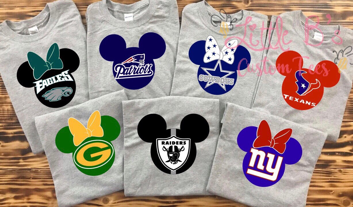Football Mickey Shirt Disney Football shirts Disney Shirts Etsy