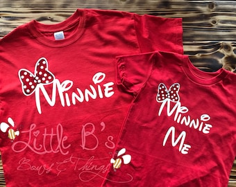 Minnie and Minnie Me Shirts | Mom and daughter Shirts | Mom and daughter Vacation Shirts | Matching Mother Daughter Shirts | Minnie Mouse