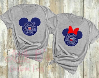 Disney Military Shirt | Coast Guard Mickey Mouse Tee | Custom Military Shirt | Army | Marines | Air Force | Navy | Space Force