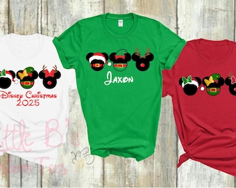 Camisetas navideñas de Disney / Camisetas Disney / Camisetas navideñas / Camisetas familiares Disney / Disneyland / Disney World / Mickey Mouse / Navidad