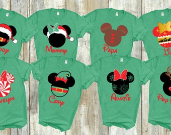 disney character christmas shirts