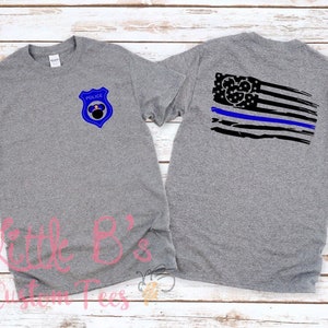 Police Flag Shirt | Thin Blue Line Vacation Shirt | Firefighter Vacation Shirt | Custom First Responder Shirt | Police Shirt | Firefighter