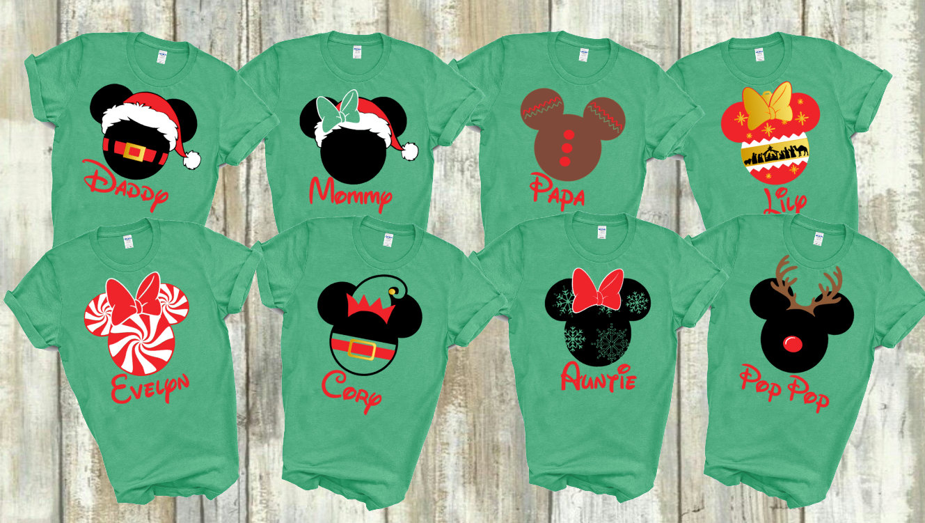 Disney Friends Theme Family Shirt For Picture Ideas  Best Matching  Vacation Family T-Shirt - Matching Family Pajamas By Jenny