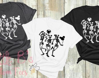 Dancing Mouse Skeletons Shirt | Halloween Vacation Tee