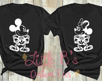 Disney Halloween Shirt | Disney Shirt | Halloween Shirt | Disney World | Disneyland | Mickey Skeleton | Minnie Mouse Skeleton