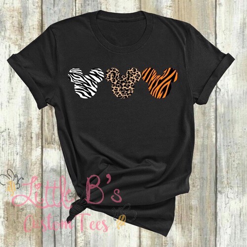 Disney Animal Print Shirt Animal Kingdom Shirt Disney Etsy