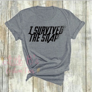 Super Hero Shirt | Vacation Shirt | Villain Shirt | I survived the Snap | Funny Custom Shirt | Mens VacationShirt