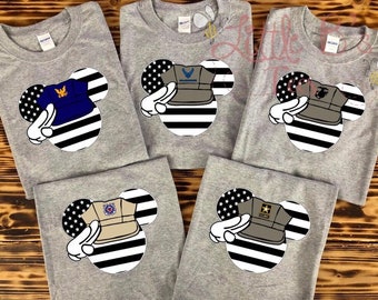 Disney Military Shirt | Military Mouse Shirt | Military Mickey Shirt | Airforce Mickey | Marine Mickey | Army Mickey | Navy Mickey