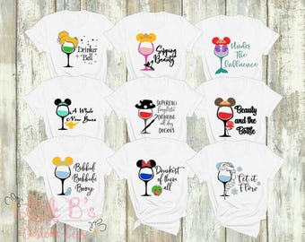Disney Drinking Shirt | Princess Drinking Shirt | Princess Wine Glass | Disney Wine Glass | Disney Shirt | Disney Humor | Drinking Humor