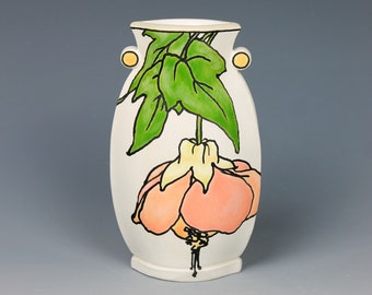 Pink and Yellow Abutilon Vase